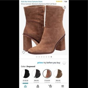 Vince Camuto Women's Dantania Mid Calf Boot in Dogwood. Size 6.5. Worn 2x’s!